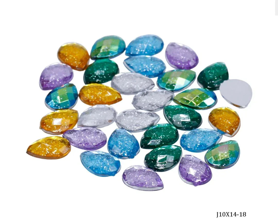 Jags Kundan Stone Diamond Drop Glitter Small 30Pcs J10X14-18