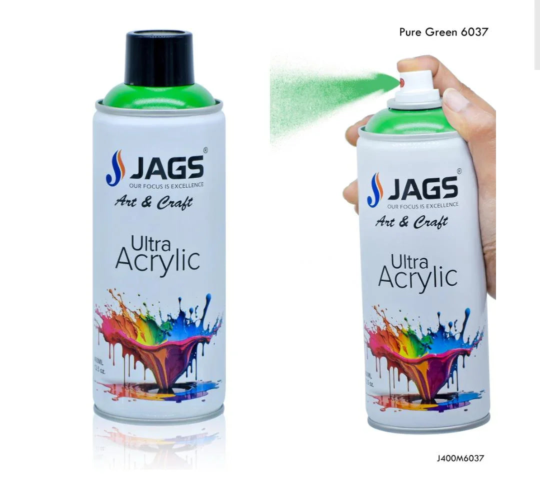 Jags Spray Ultra Acrylic 400ml Pure Green 6037 J400M6037