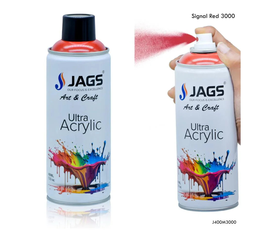 Jags Spray Ultra Acrylic 400ml Signal Red 3000 J400M3000