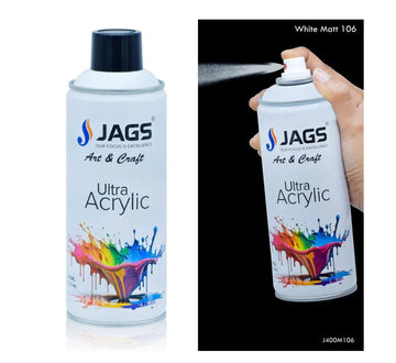 Jags Spray Ultra Acrylic 400ml White Matt 106 J400M106