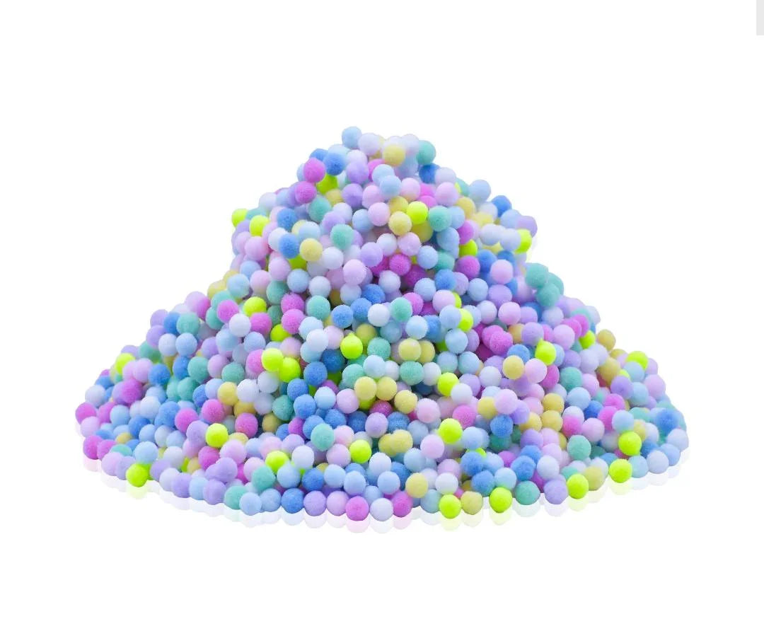 Craft Pom Pom Ball Pastel Colors 1CM 4000pcs DLGFC-14