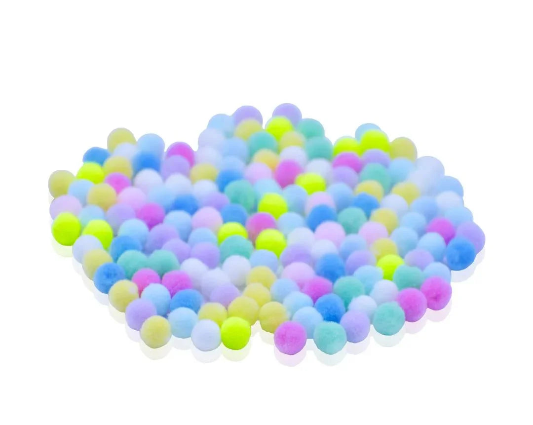 Craft Pom Pom Ball Pastel Colors 1CM 4000pcs DLGFC-14