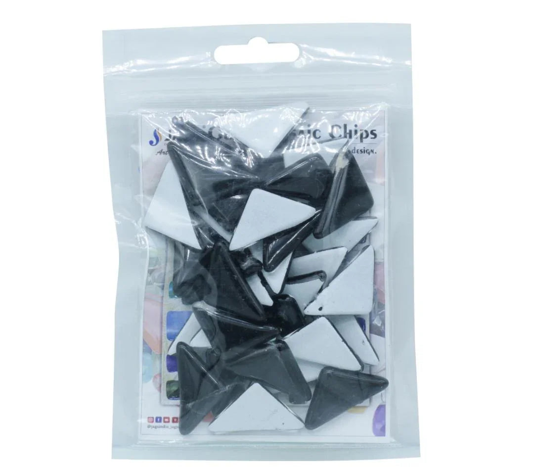 Jags Mosaic Chips Triangular 15X4MM 35TPS S-Black JMCT03