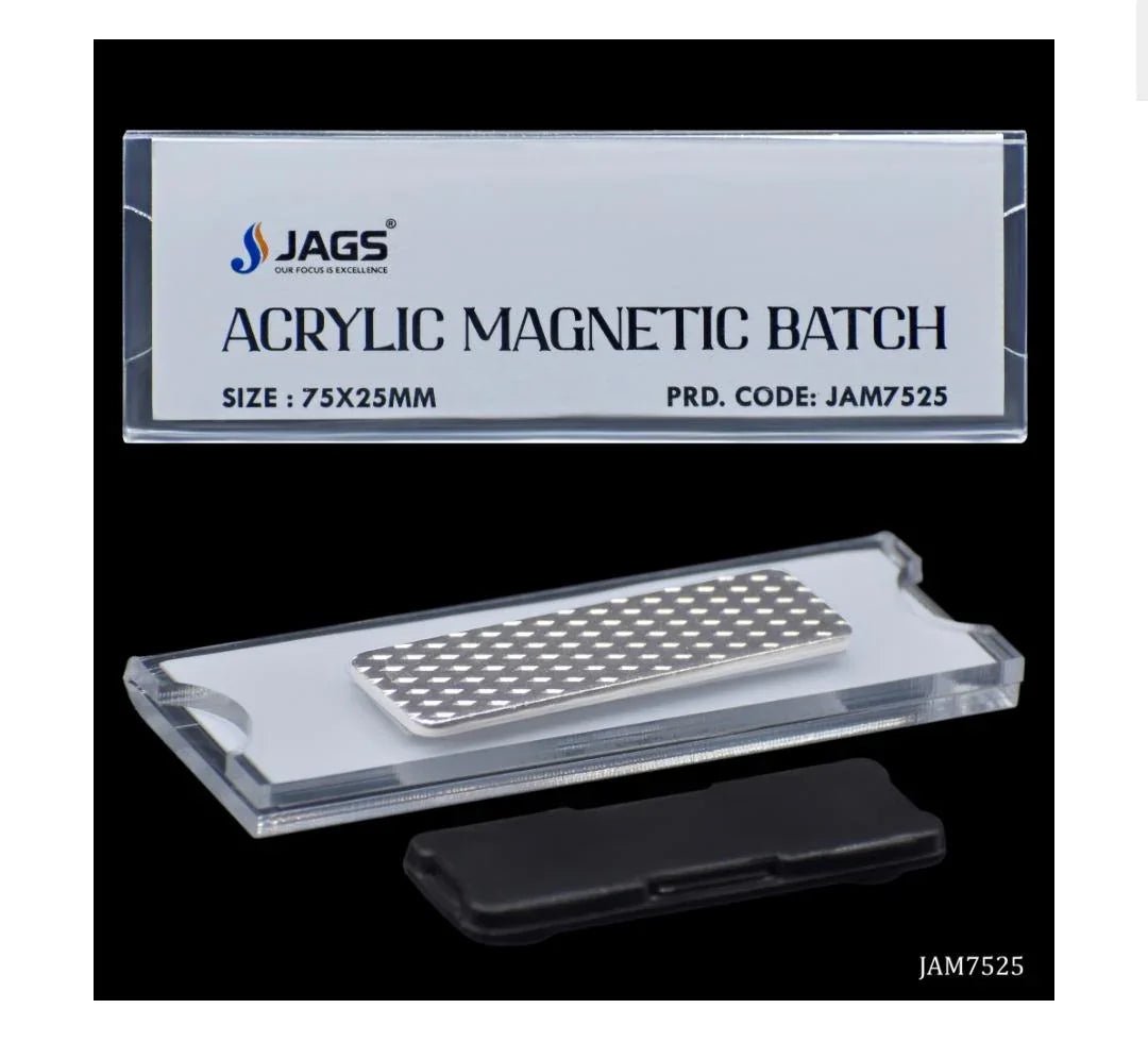 Jags Acrylic Magnetic Batch 75X25MM JAM7525
