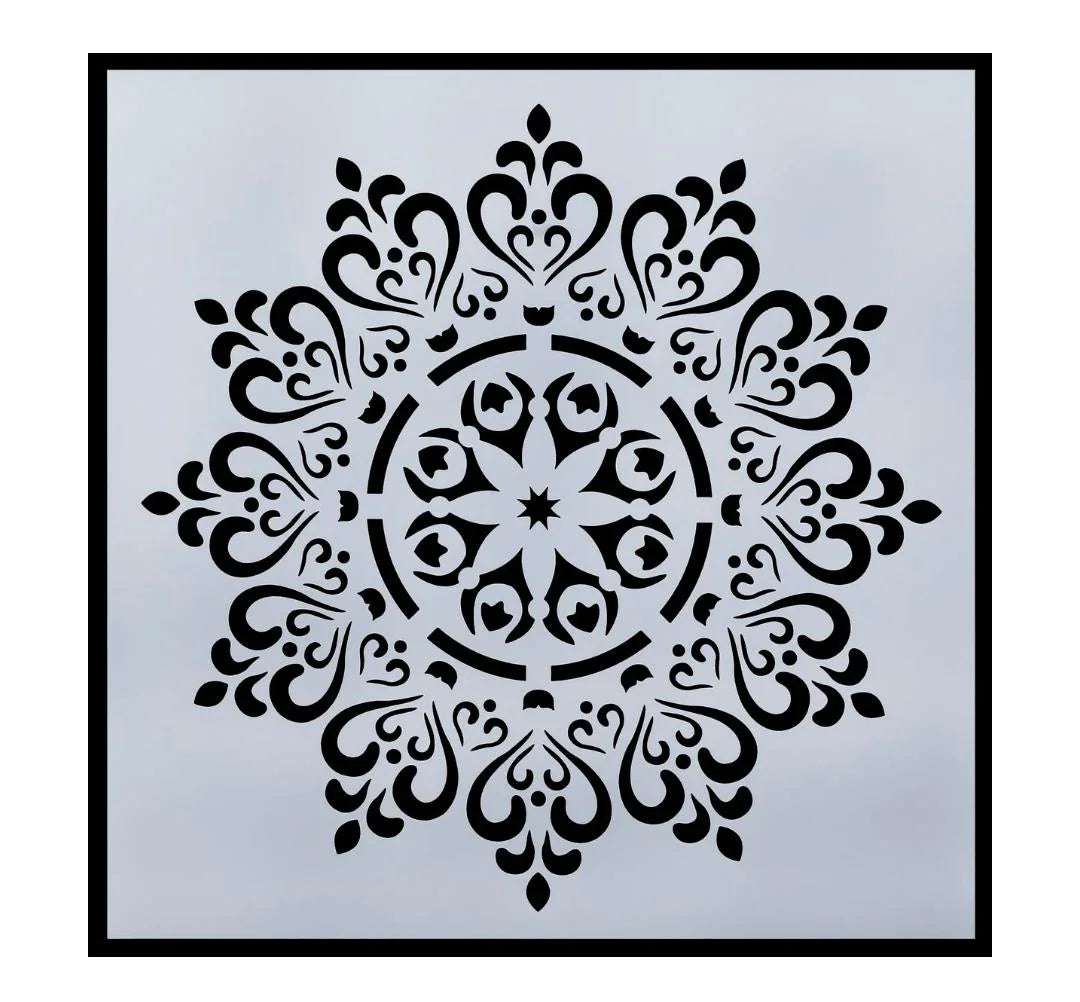 Jags Stencil Plastic 10x10 1Pcs Rangoli Design 2 No JSP10-02