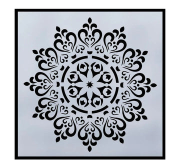 Jags Stencil Plastic 10x10 1Pcs Rangoli Design 2 No JSP10-02