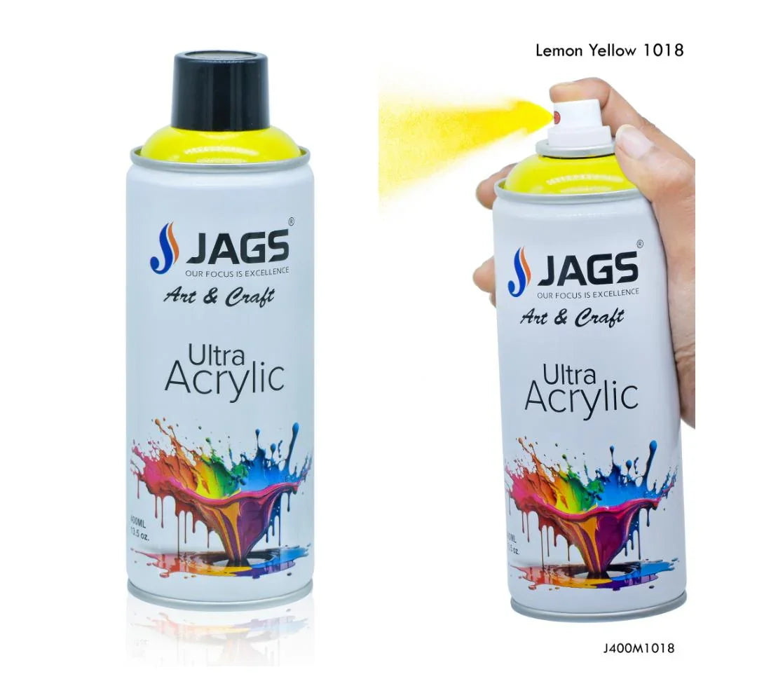 Jags Spray Ultra Acrylic 400ml Lemon Yellow 1018 J400M1018