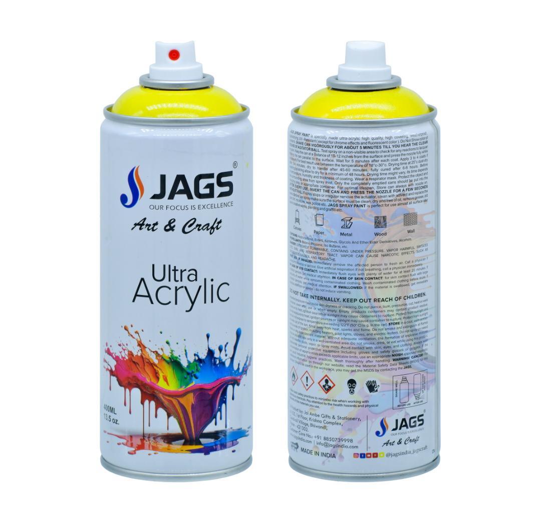 Jags Spray Ultra Acrylic 400ml Lemon Yellow 1018 J400M1018