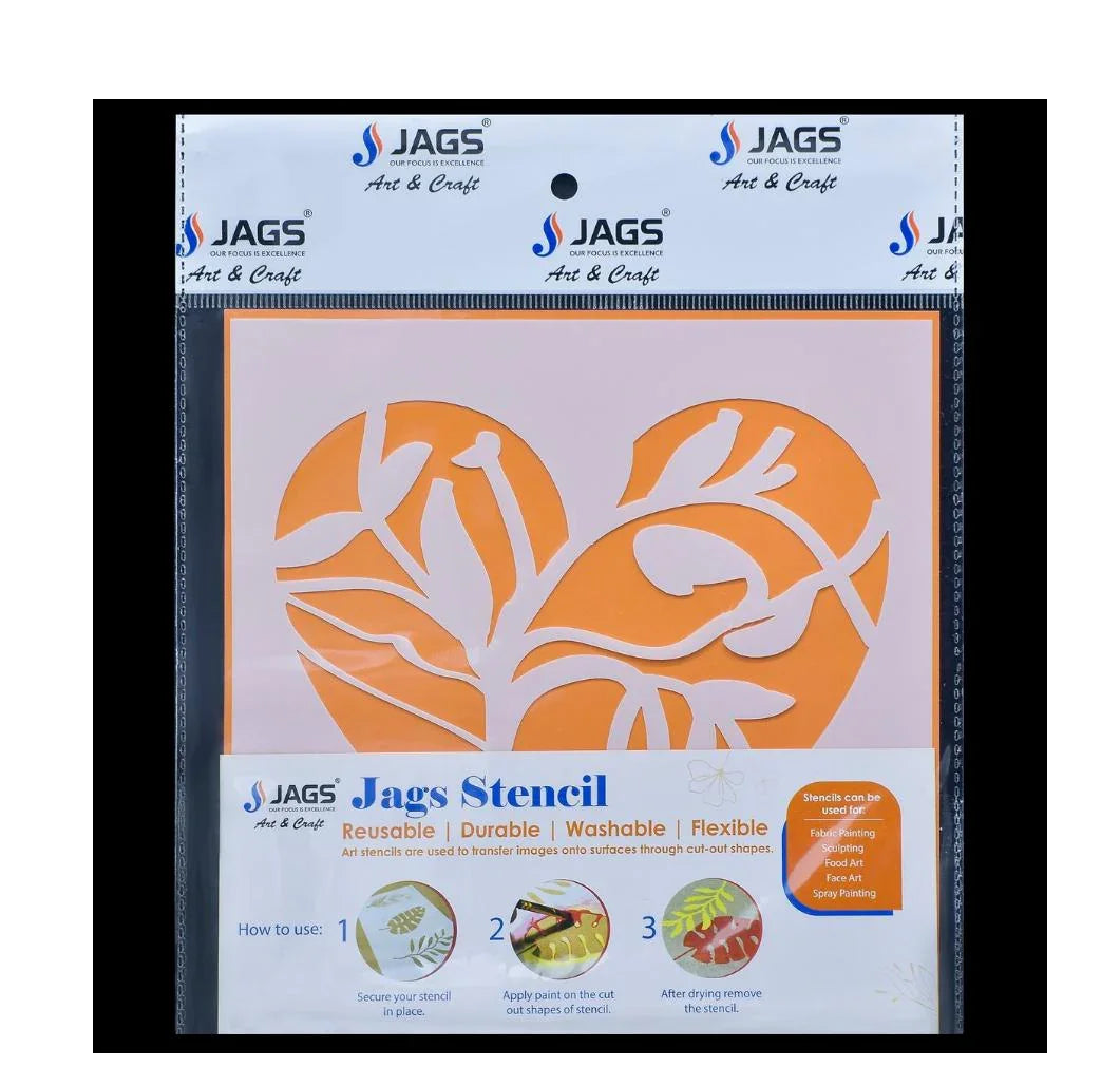 Jags Stencil Plastic 6x6 1Pcs JSP6X6-38