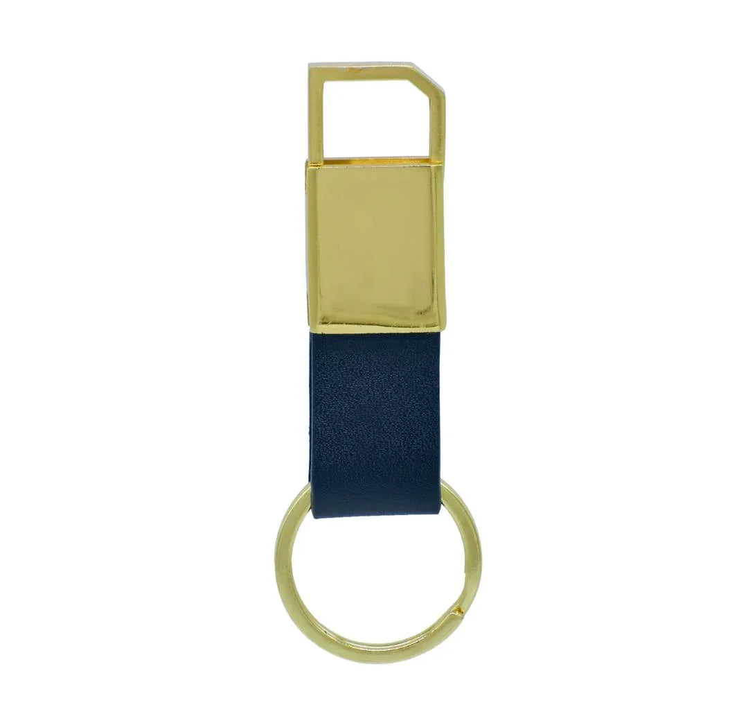 Key Chain Lethar Gold Hook With Ring Black KCLH00GD