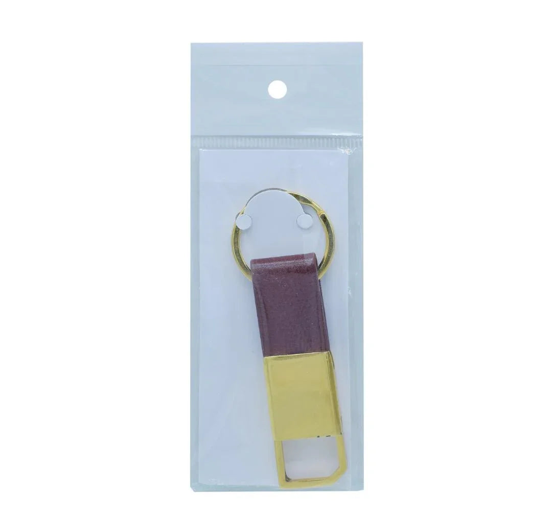 Key Chain Gold Hook With Ring Red KCLH01GD