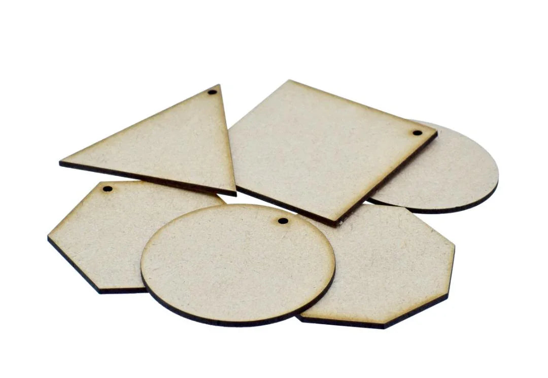 MDF Mandala Cutout 4MM Keychain Set Of 6Pics 2.5Inch MMC401