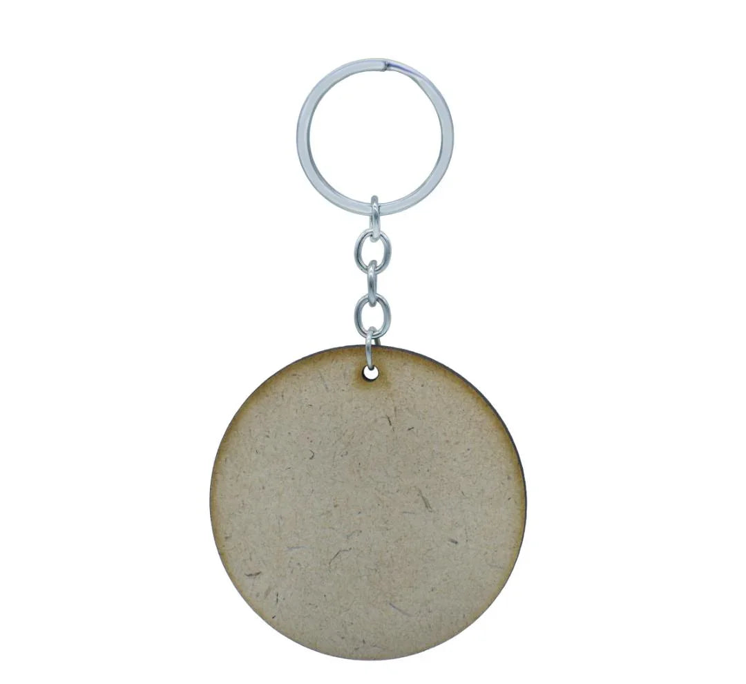 MDF Mandala Cutout 4MM Keychain Set Of 6Pics 2.5Inch MMC401