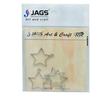 Diy Metal Imitation 4Pcs Silver Star JRDA10
