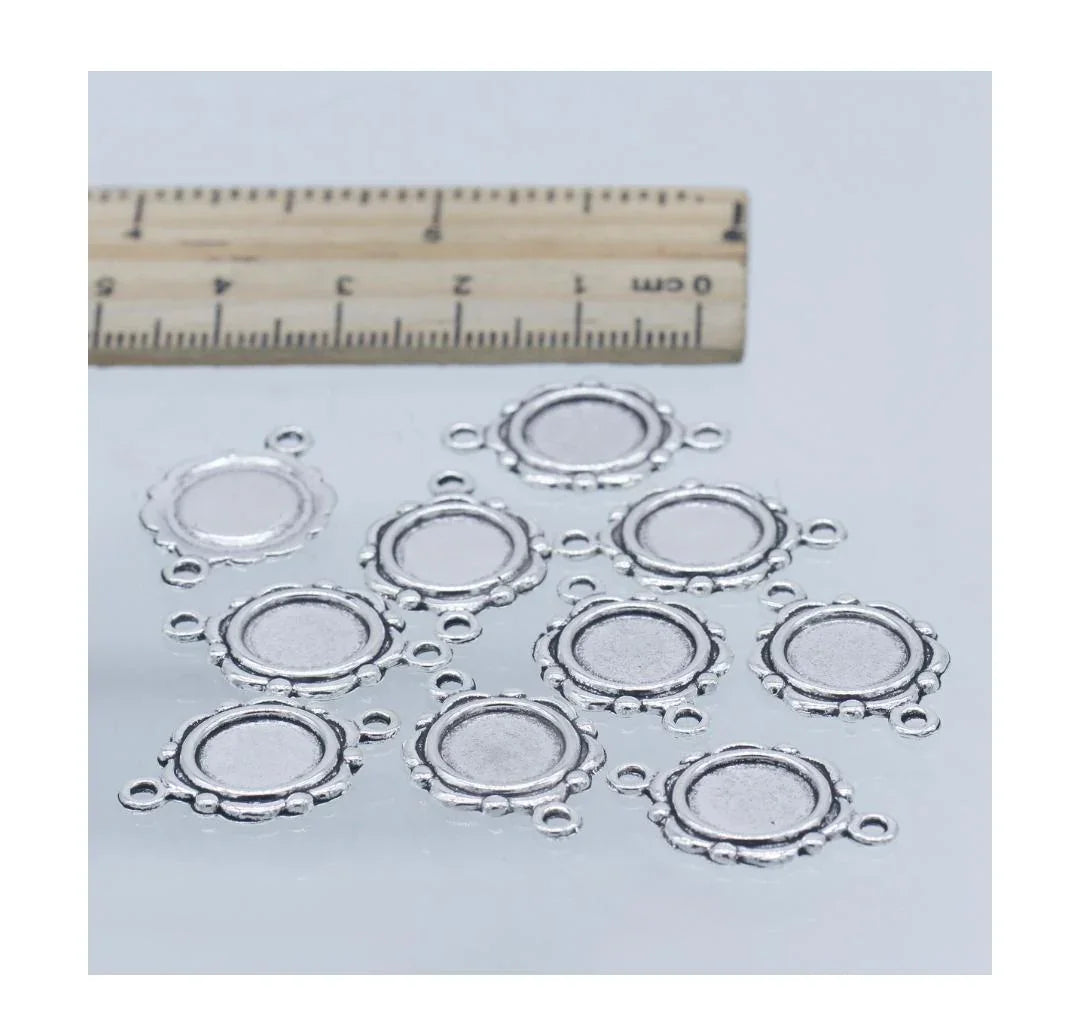 Metal Craft Fitting 10 Pics Round Double Hole MC-578