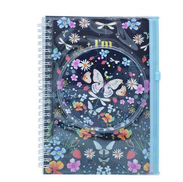 Spiral Bound Notebook Diary With Zip Pouch A5 DM-1111