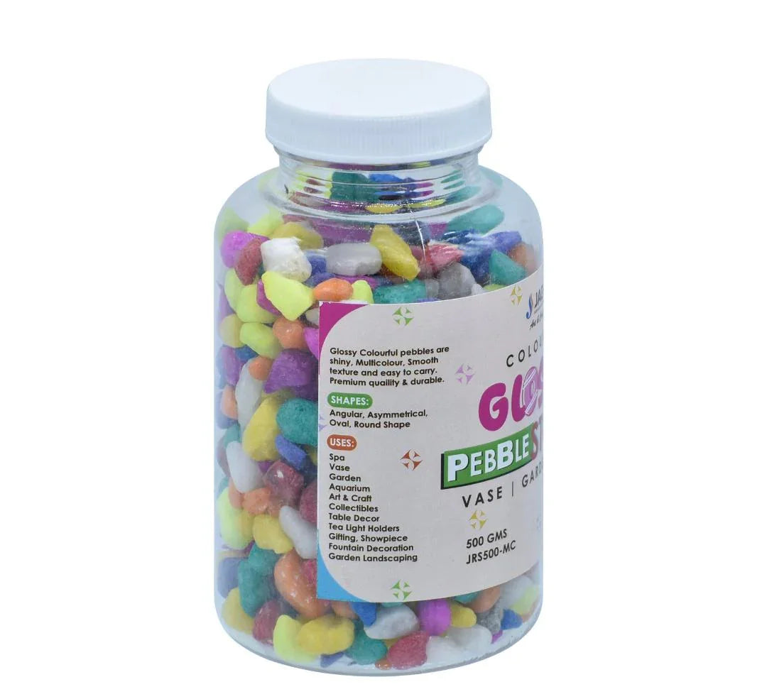 Jags Pebble Stones Small 500Gms Multi Colour JRS500-MC