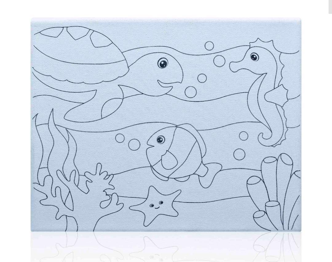 Stretched Canvas Pre Marked 8X10Inch Ocean SCPM01
