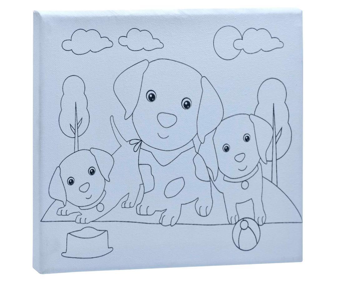 Stretched Canvas Pre Marked 8X10Inch Baby Dog SCPM00