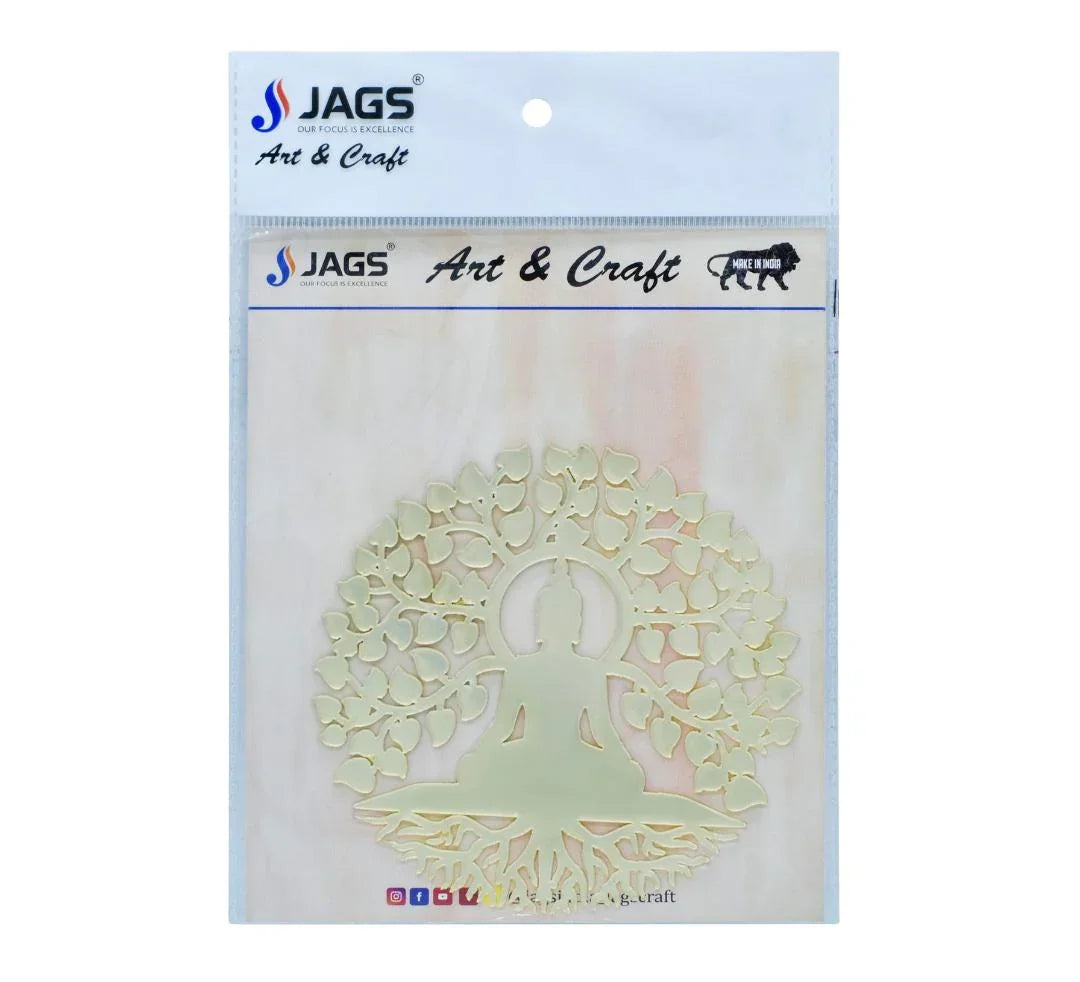 Acrylic The bodhi Tree Bhuddha MDF Cutout 4X4 1.5MM AMSWT00