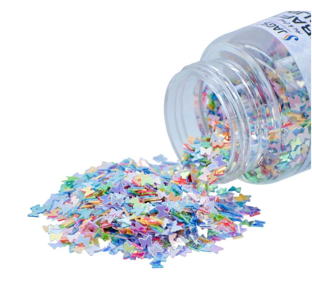 Jags Craft Sequins Multi Colour 20GMS Butterfly 4MM JDSM17