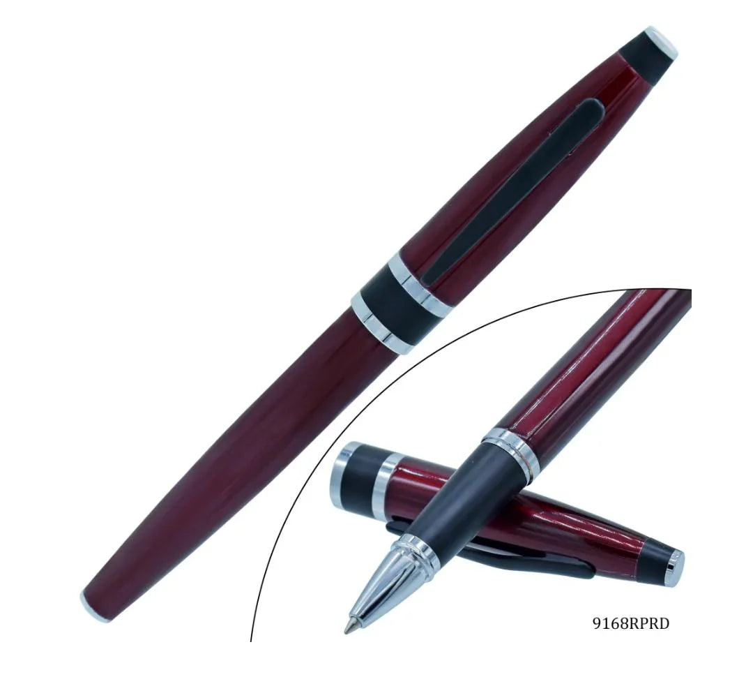 Roller Pen Red Black Clip 9168RPRD