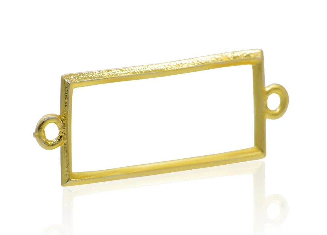 Jags Diy Bracelet Bezel 4Pcs Gold Rectangle JDBG02