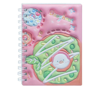 Spiral Bound Notebook Diary Doughnut Embos Print B6 5826-14