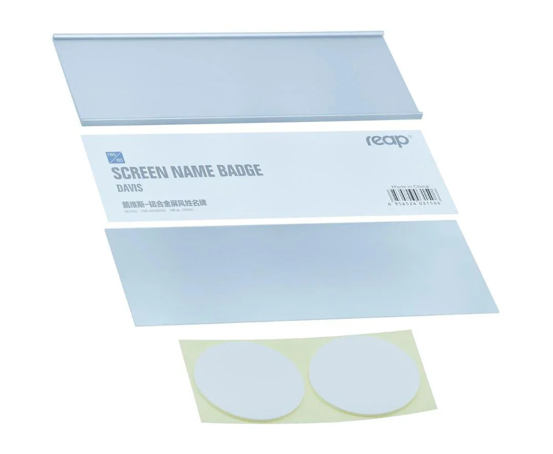Screen Name Badge Davin 180X60MM Silver 3150SR