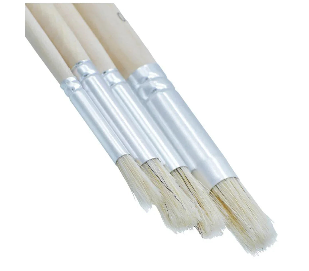 Painting Brush Wooden Set OF 4 Pics 2/6/8/10 No BS58-4T3