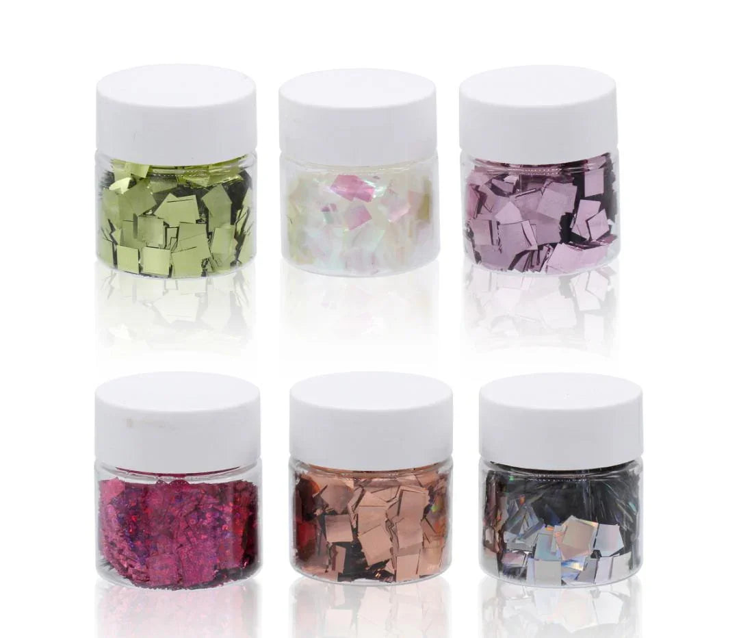 Jags Diy Sequins Square 6 Color Pack (2No) 30Gsm JDSS-02
