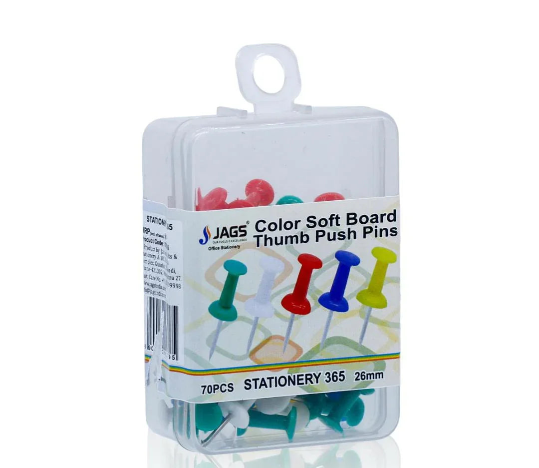 Colour Soft Board Push Pin Thumb Shape 70 Pcs CSBP05