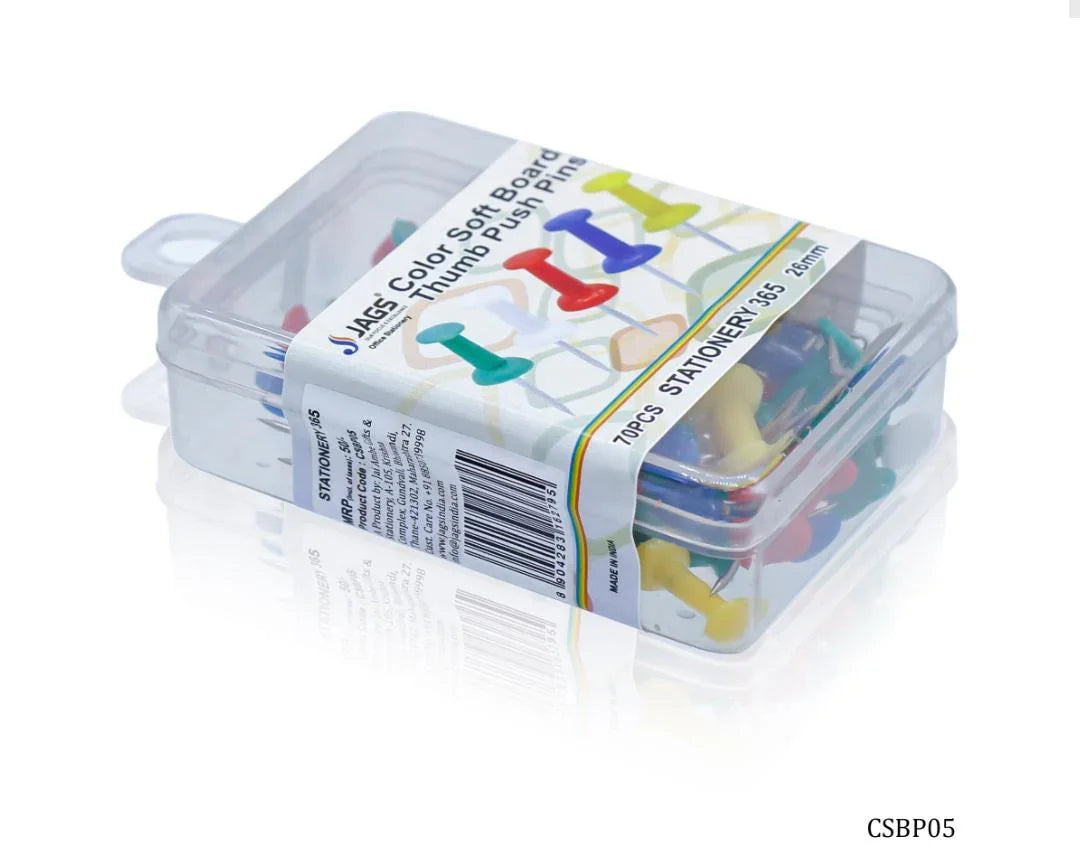 Colour Soft Board Push Pin Thumb Shape 70 Pcs CSBP05