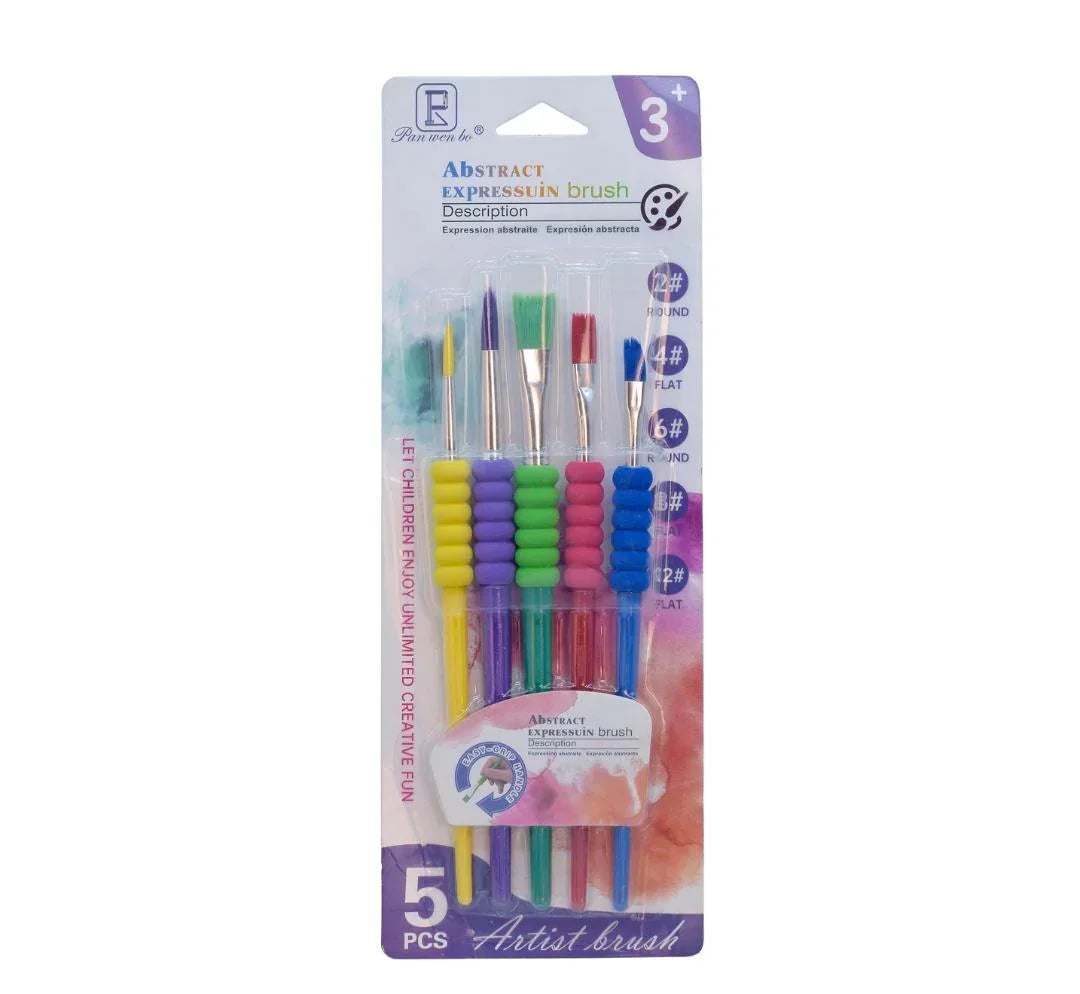 Kids Painting Brush  Mix Set Of 5 Pics HB6185