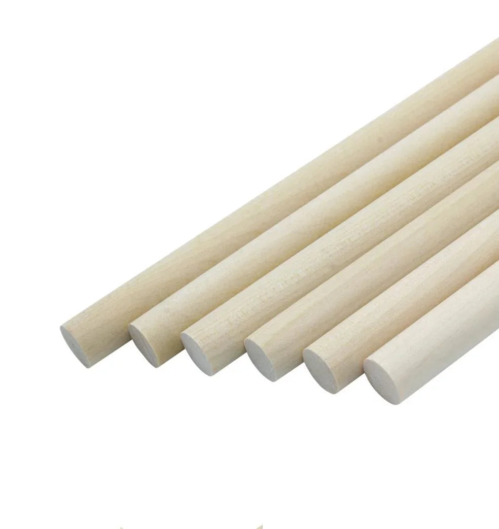 Craft Stick Round 12Inch 6Pcs 13MM Thick CSRW07
