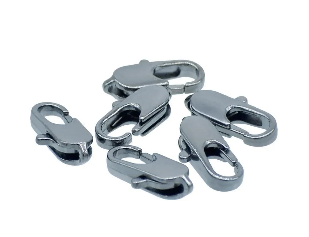 Imitation Jewellery Lopster CLaw Clasps Silver 6Pc IJLH-04