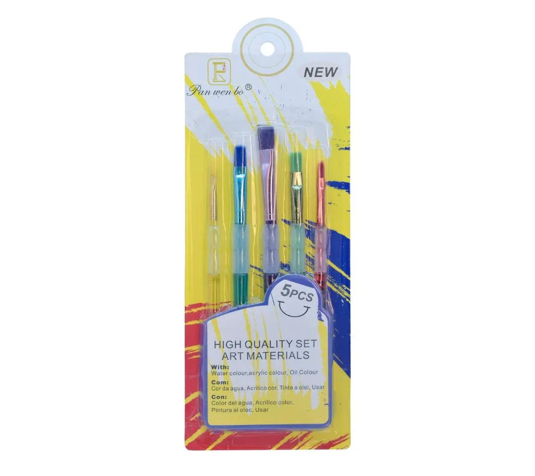 Kids Painting Brush Flet Set Of 5 Pics HB6187B