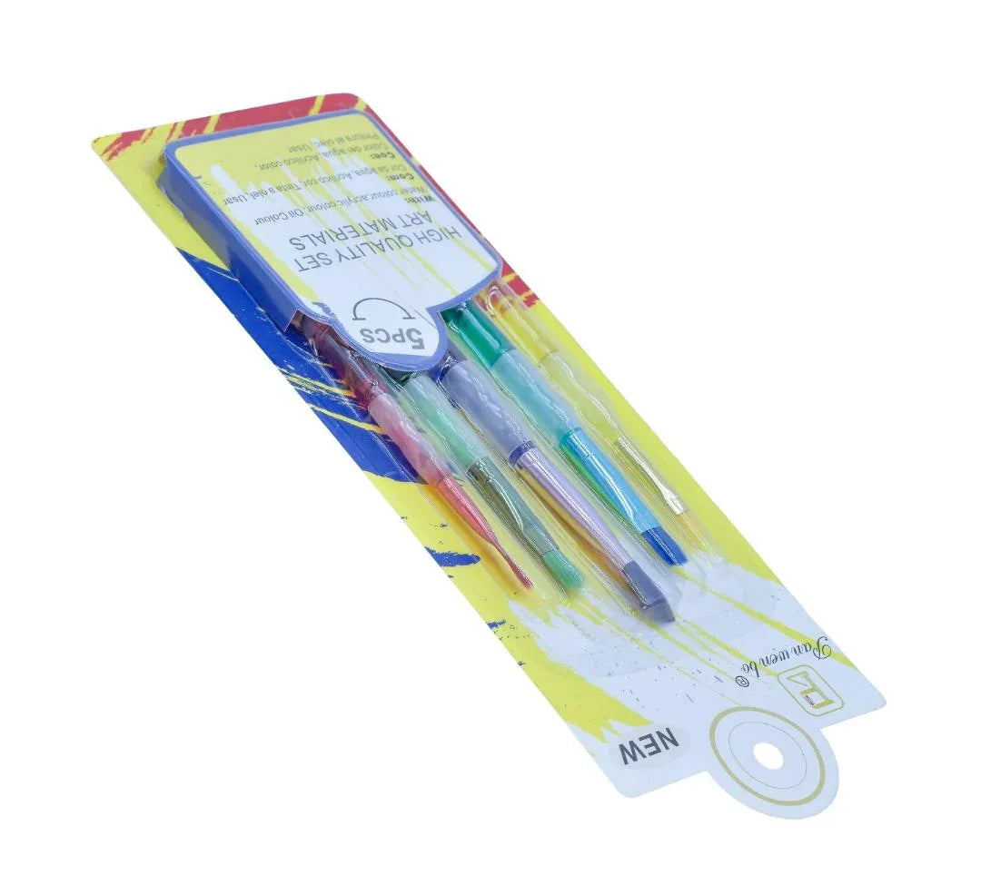 Kids Painting Brush Flet Set Of 5 Pics HB6187B