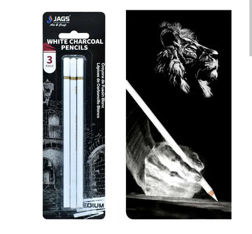 Jags White Charcoal Pencils 3 Piece SBT-3B