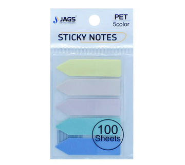 Jags Sticky Note Arow Pastel 5 Colour 100 Sheets JSNA05
