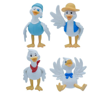 Miniature Handsome Vitality Dumb Duck 4 Pcs Set C2152-A