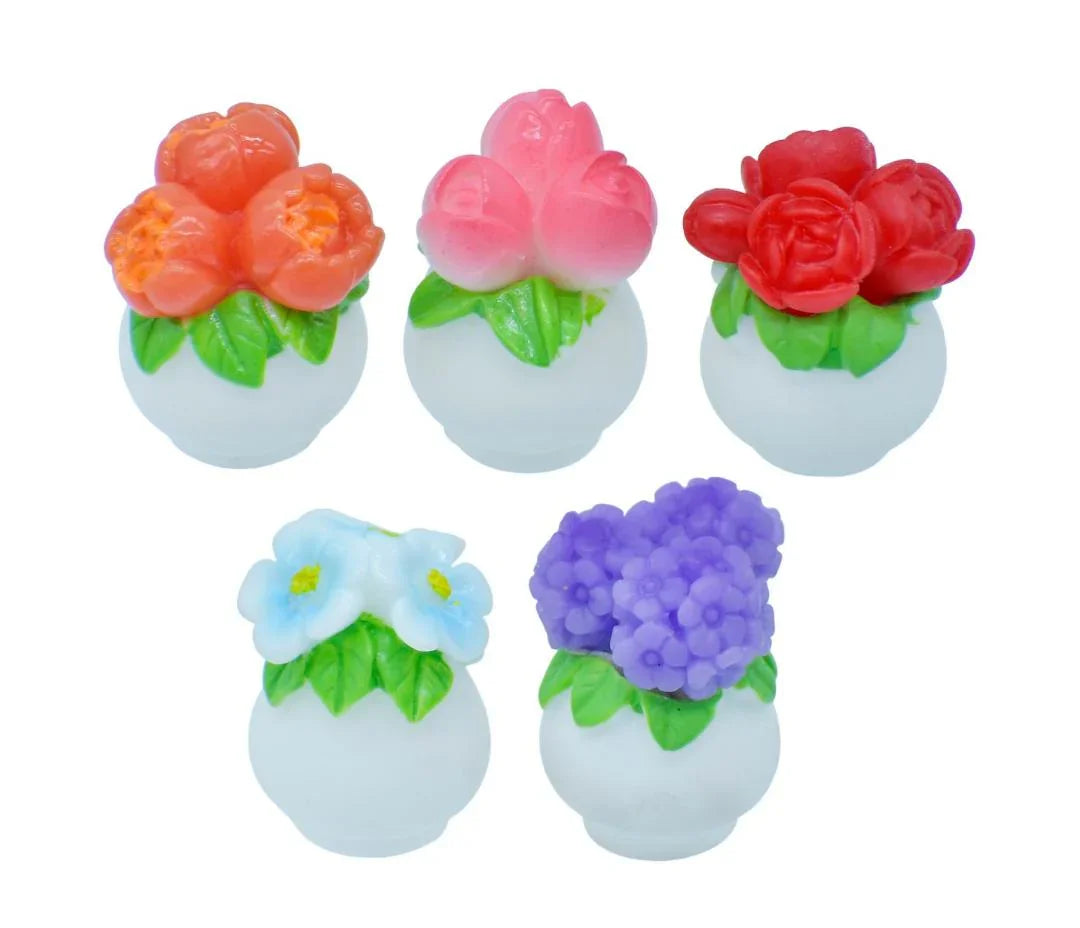 Miniature Flower Pot Lotus 5 Pcs Set C1510-B