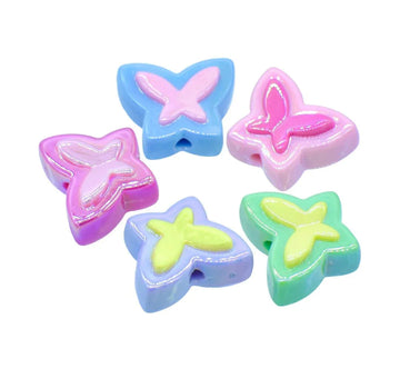 Jags Beads Two Colour Butterfly Set Of 5Pcs JCCP37