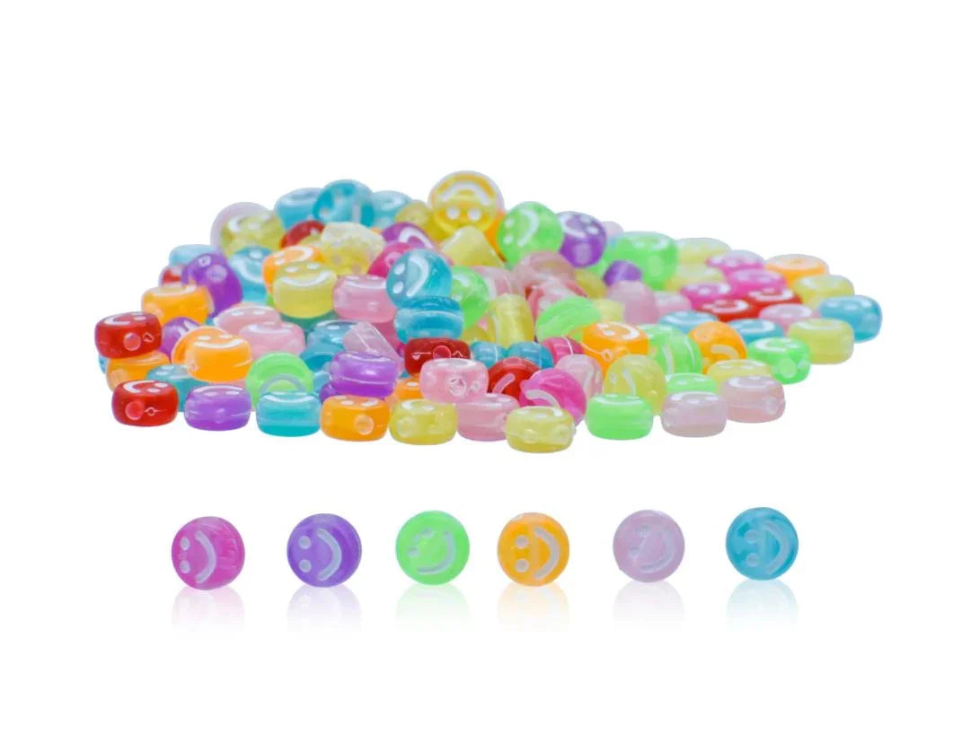 Jags Craft Beads Smiley Small 25gm 4X7MM JCB202