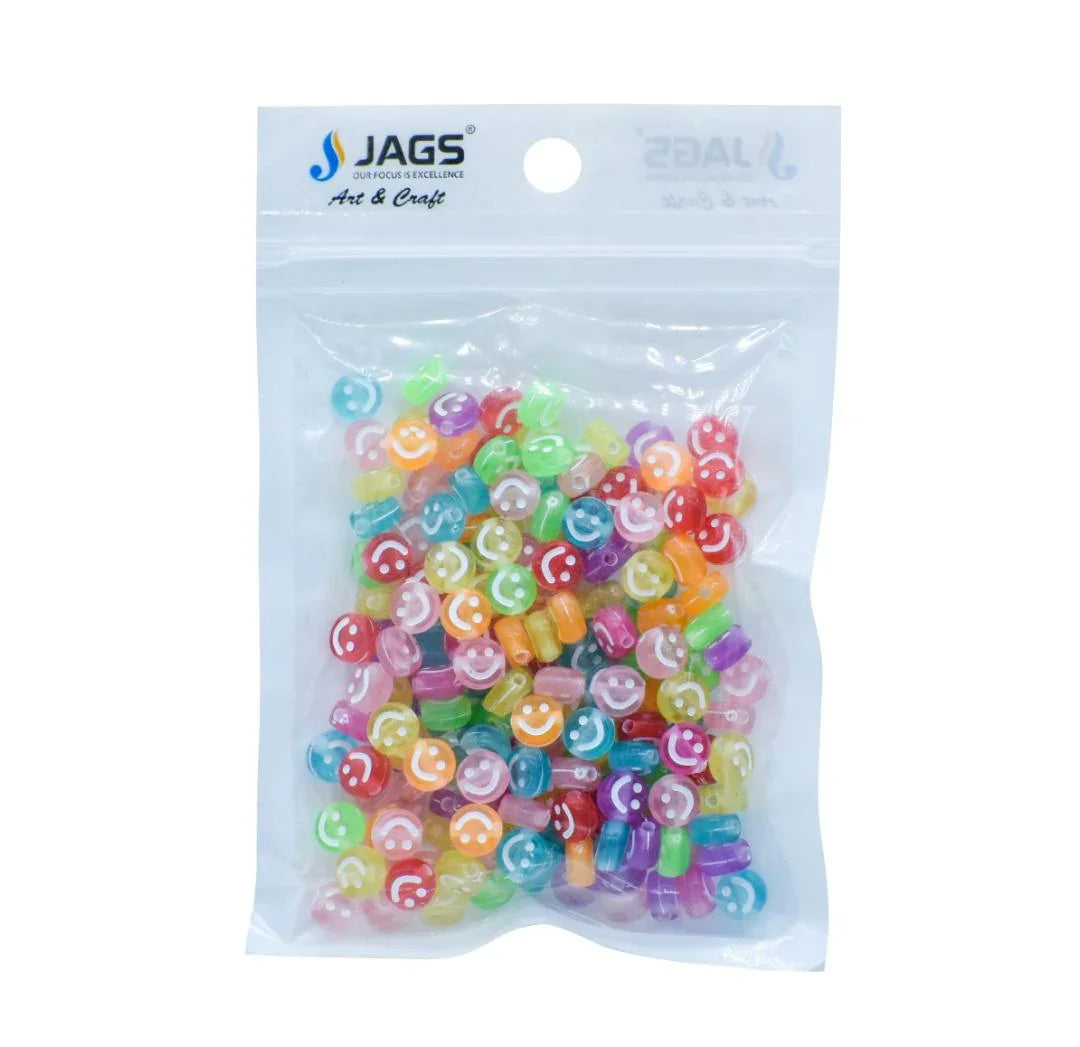 Jags Craft Beads Smiley Small 25gm 4X7MM JCB202