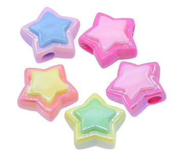 Jags Beads Two Colour Star Set Of 5Pcs JCCP38
