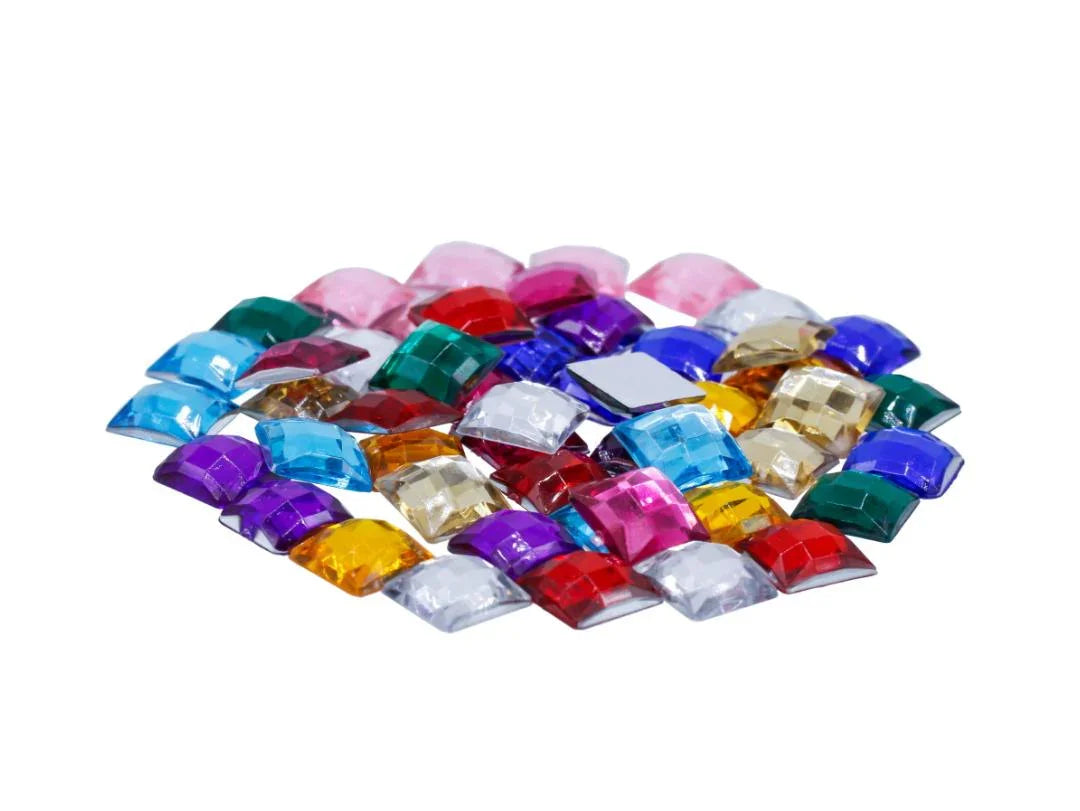 Jags Kundan Stone Diamond Square Small S12 50Pcs J12X12-23