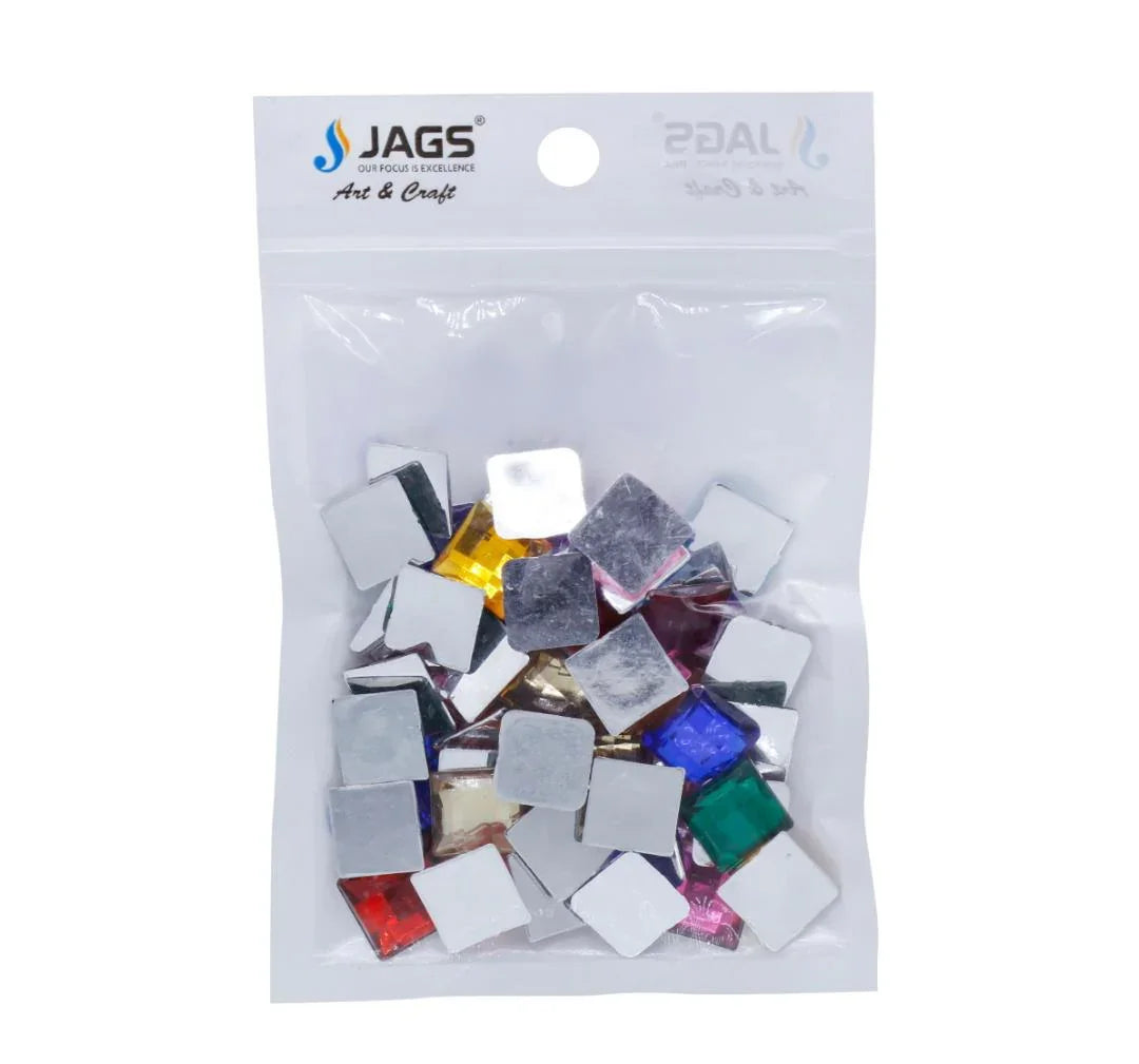 Jags Kundan Stone Diamond Square Small S12 50Pcs J12X12-23