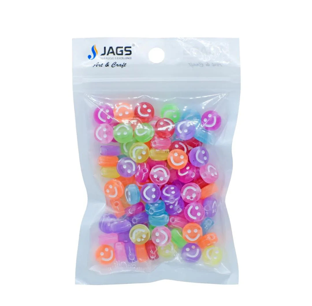 Jags Craft Beads Smiley Big 25gm 5X10MM JCB201
