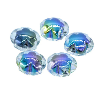 Jags Beads Two Colour Rainbow Flower Set Of 5Pcs JCCP47